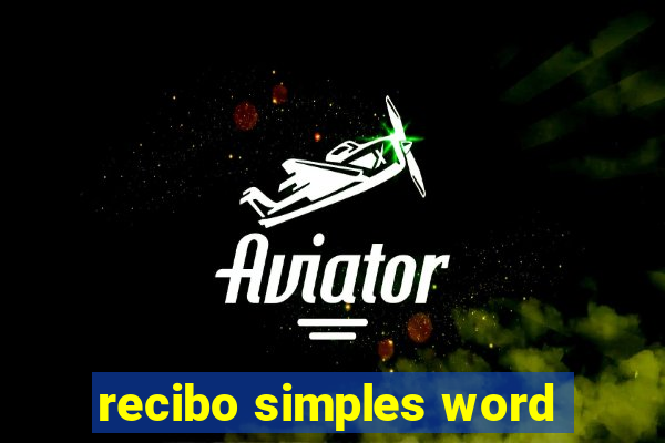 recibo simples word